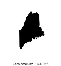 the map of Maine. Vector illustration