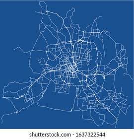 Map of major roads of Nashville, Tennessee, USA