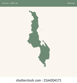 Map of Malawi Illustration Vector Icon Map