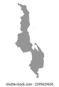 Map Malawi vector background. Isolated country texture