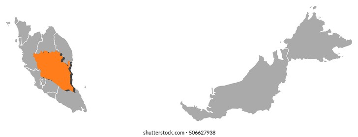 Map - Malaysia, Pahang Darul Makmur