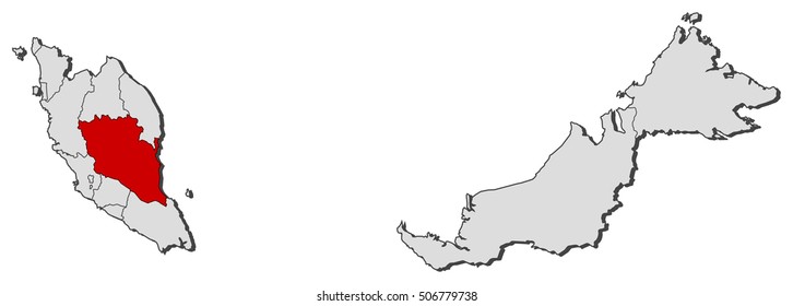 Map - Malaysia, Pahang Darul Makmur