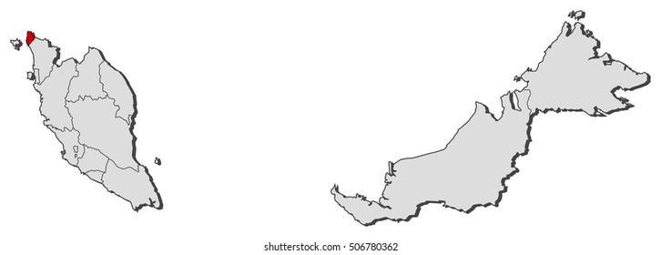 Map - Malaysia, Perlis Indera Kayangan