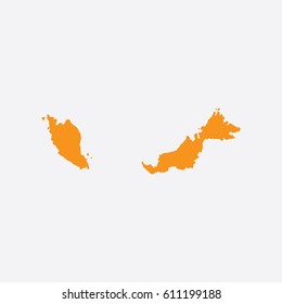 Map of Malaysia Vector Illustration

