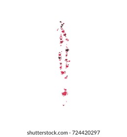 map of maldives filled with hearts of different sizes and colors
