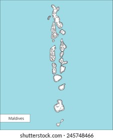 Map of Maldives Republic