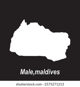 Map of Male, capital of the Maldives vector illustration design