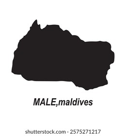 Map of Male, capital of the Maldives vector illustration design