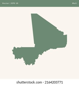 Karte der Mali Illustration Vectorsymbol Karte