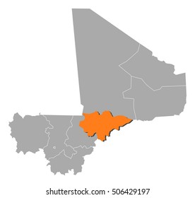 Map - Mali, Mopti