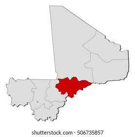 Map - Mali, Mopti