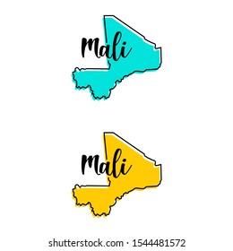 Map of Mali Vector Design Template.