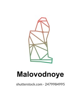 Vorlage von Malovodnoye Illustration Design, Karte haben alle Provinz und markieren Sie die Hauptstadt von Kirgisistan, geeignet für Ihr Unternehmen