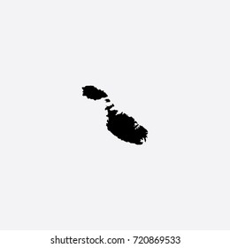 Map of Malta Vector Illustration