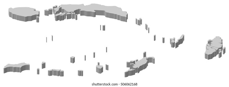 Map - Maluku (Indonesia) - 3D-Illustration