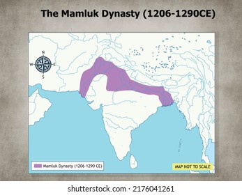 Map Of Mamluk Dynasty, India