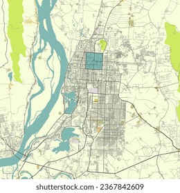 Map of Mandalay Myanmar Burma