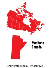 Map of Manitoba Canada