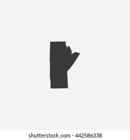 Map of Manitoba Vector Illustration