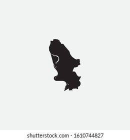 Map of Mannheim - Germany graphic element Illustration template design
