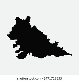Map of Mantua - Lombardy - Italy outline silhouette graphic element Illustration template design
