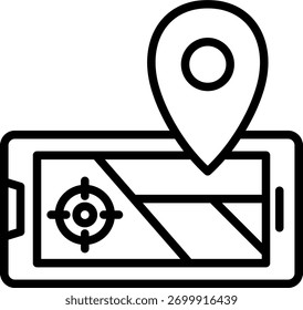 Karte, Kartierung und Diagramm lineare Icon-Vektor für Illustration mit isoliert. passend für Design, Icon, Logo, App
