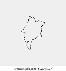 Map of Maranhao Vector Illustration