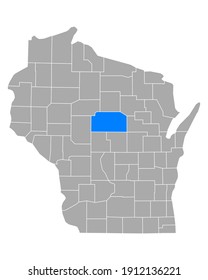 Map of Marathon in Wisconsin on white
