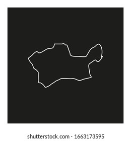 mapa de la región de Mardin, país de pavos