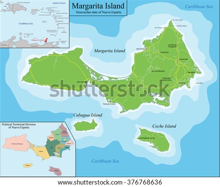 Map of Margarita Island