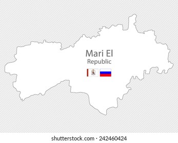 map of Mari El republic, Russia