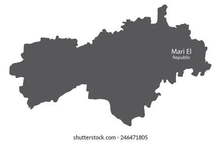Map of Mari El Republic, Russia