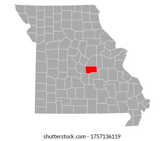 Map of Maries in Missouri on white