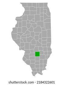 Map of Marion in Illinois on white