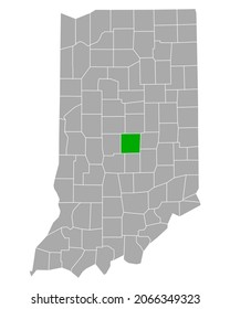 Map Of Marion In Indiana On White