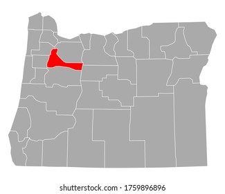 Map of Marion in Oregon on white