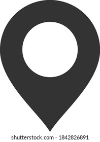 Map mark icon on a white background. Isolated map mark symbol with flat style.