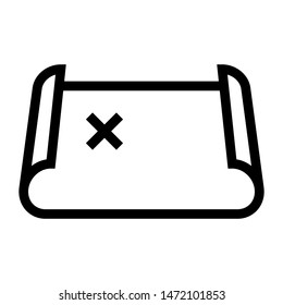 map mark thin line vector icon