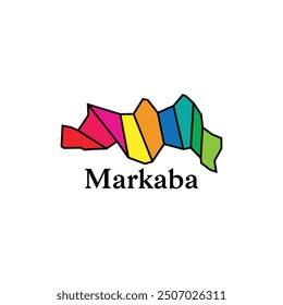 Map of Markaba, colorful design creative design template, world map vector suitable for your design