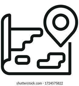 map marker black icon on white background