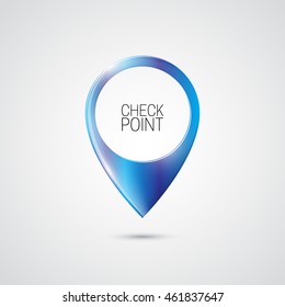 Map marker. Concept of route, landmark, adventure, explore. Vector illustration