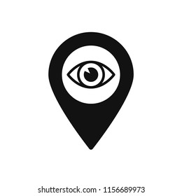 Eye Pin Icon Logo Design Element Stock Vector (Royalty Free) 619824827 ...