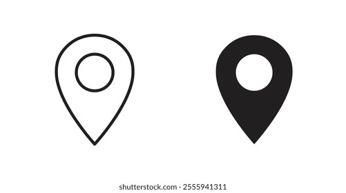 Map marker flat simple vector symbols illustration.