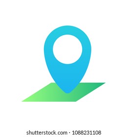map marker gradient color icon vector