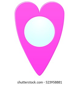 Map marker heart shape
