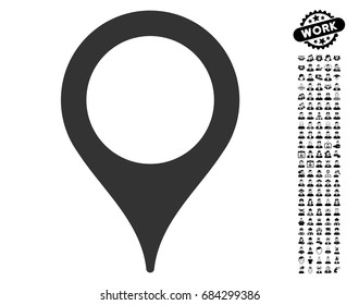 Map Marker icon with black bonus professional clip art. Map Marker vector illustration style is a flat gray iconic symbol for web design, app user interfaces.