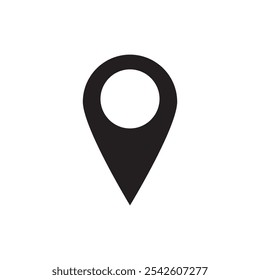 Map Marker icon black and white vector sign