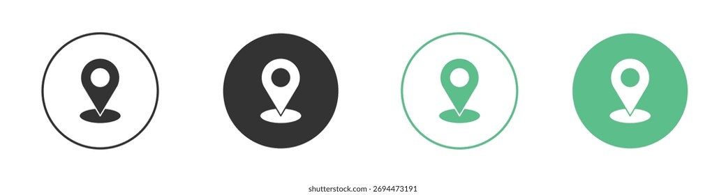 Kartenmarkierungssymbol für Design und Web.