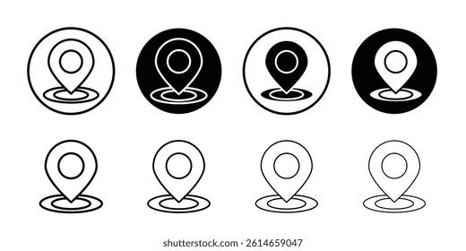 Map marker icon flat and simple set design