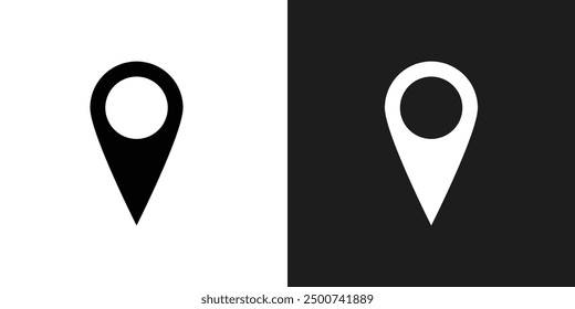 Map marker icon line art vector